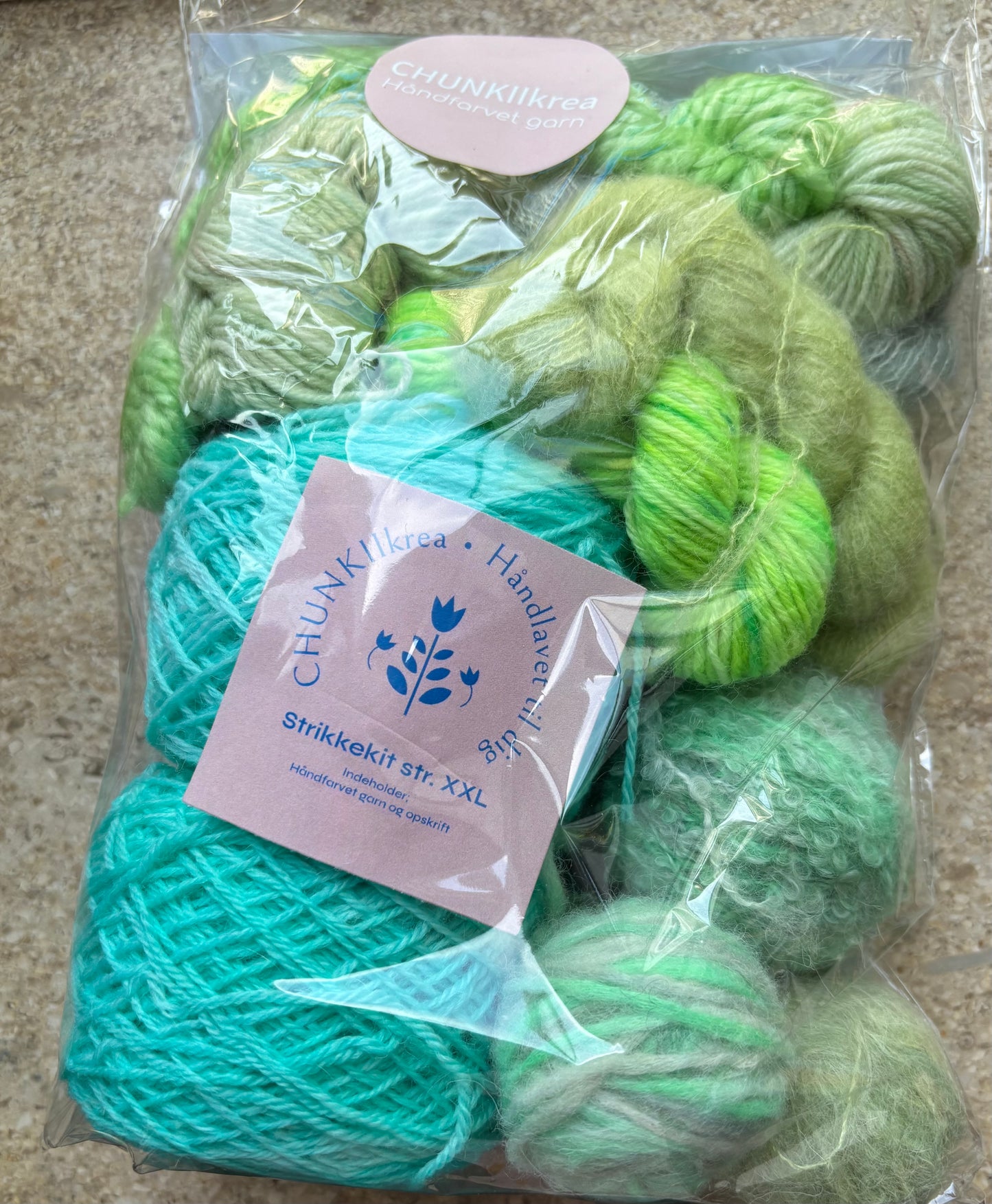 Reste top strikke kit med opskift