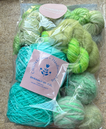 Reste top strikke kit med opskift