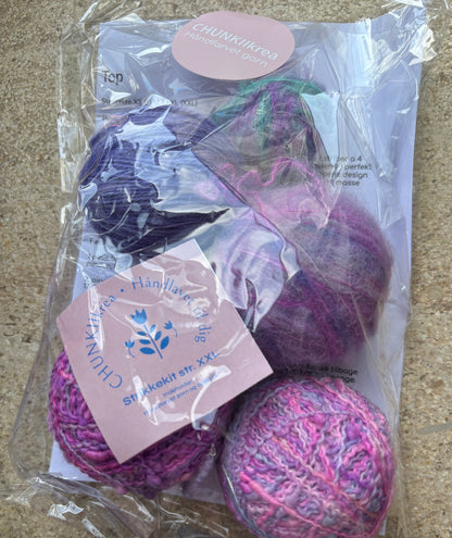 Reste top strikke kit med opskift