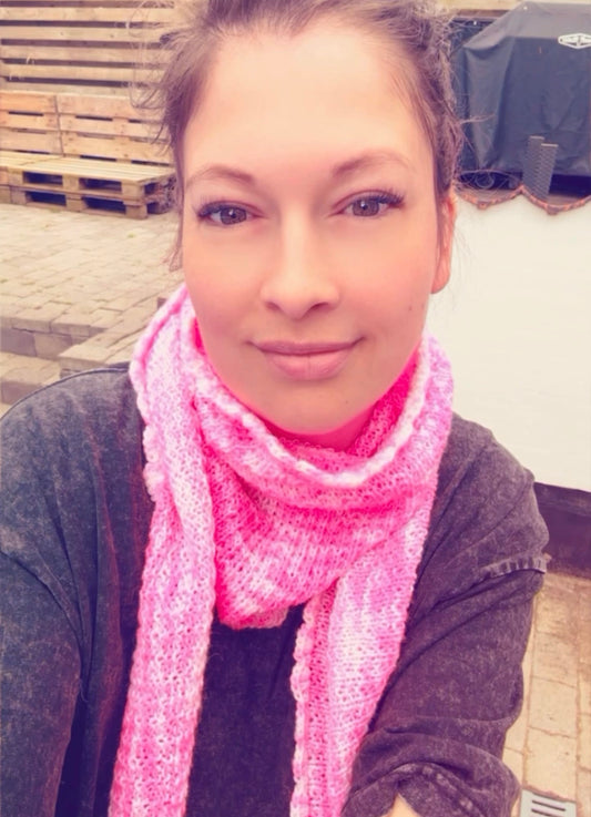 Evelin sjal af Irene Nielsen, garnkit