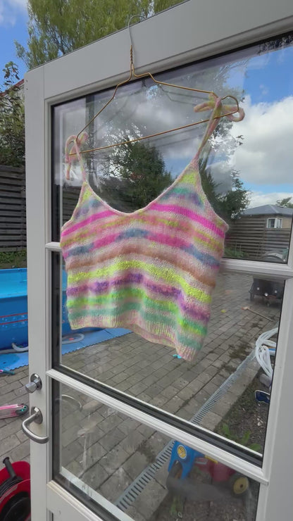 Reste top strikke kit med opskift